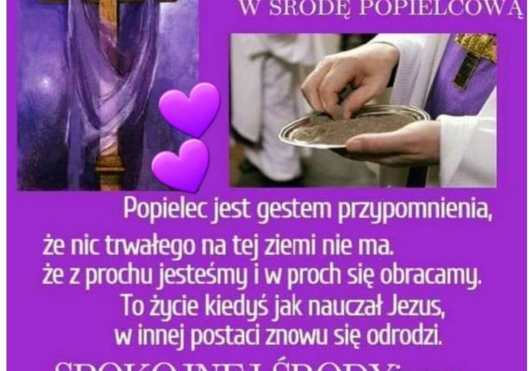Środa Popielcowa, 14.02.2024 r.