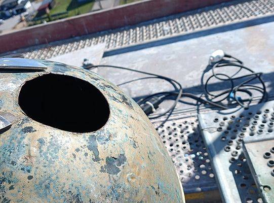 Remont wieży-kapsuła czasu. 11 kwietnia 2025 rok.