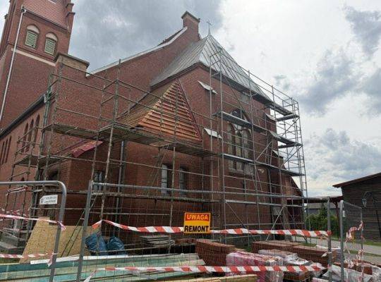 Remont dachu Kościoła, II etap.
