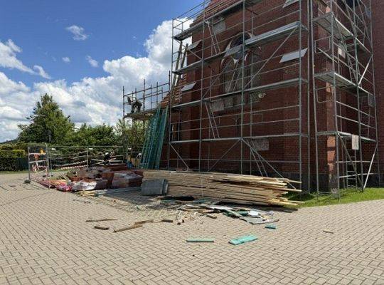 Remont dachu Kościoła, II etap.