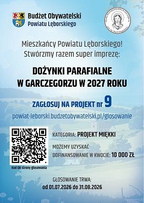 Budżet obywatelski. Dożynki 2027 Garczegorze.